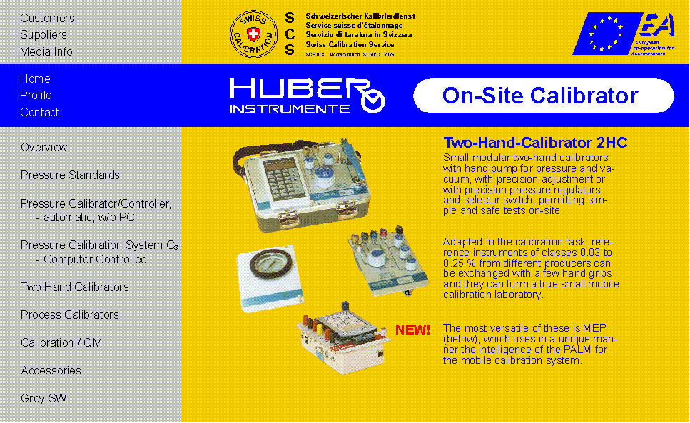 HUBER INSTRUMENTE
Modular Two-Hand Pressure Calibrator 2HC